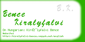 bence kiralyfalvi business card